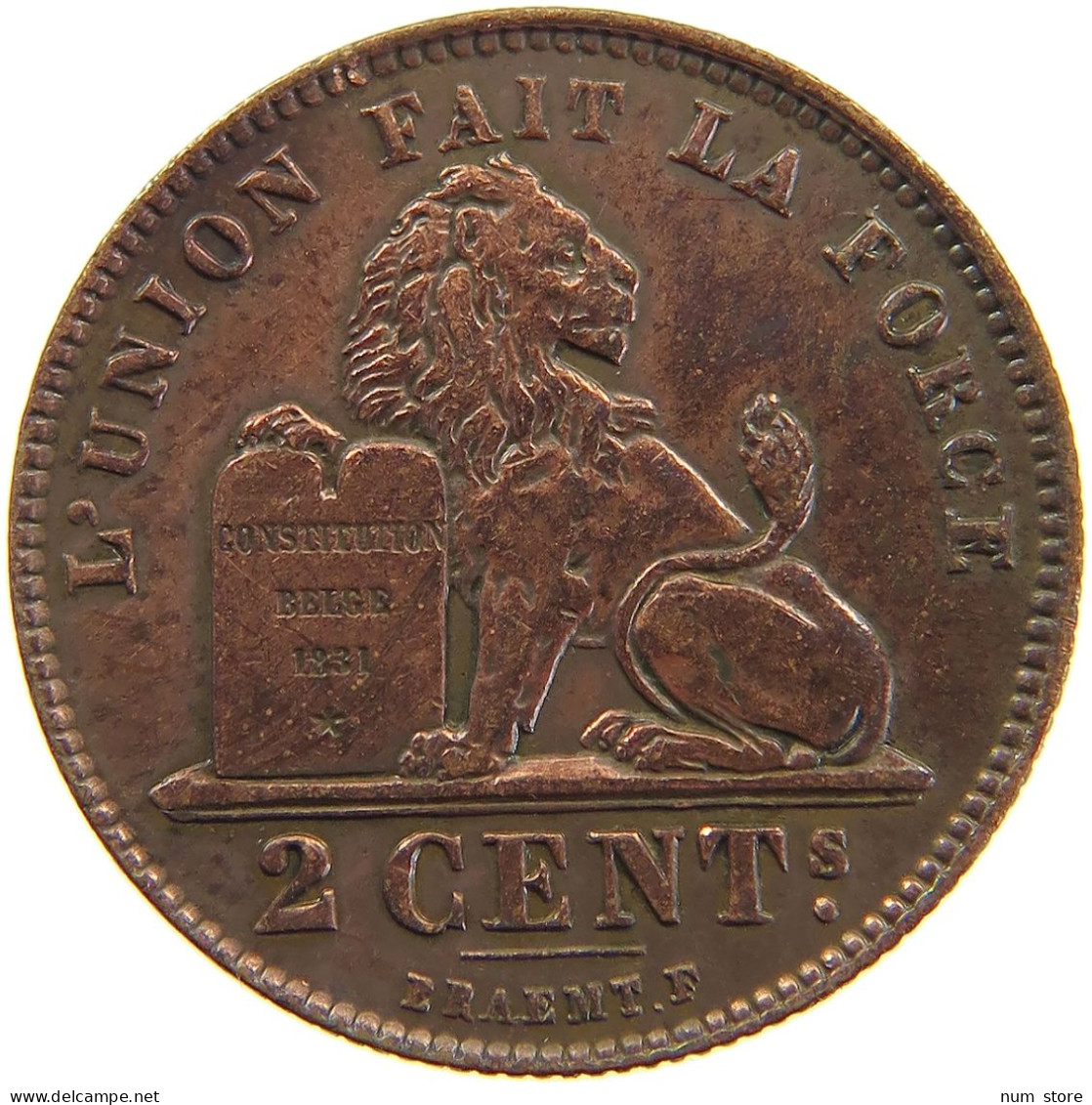 BELGIUM 2 CENTIMES 1919 #a085 0379 - 2 Cents