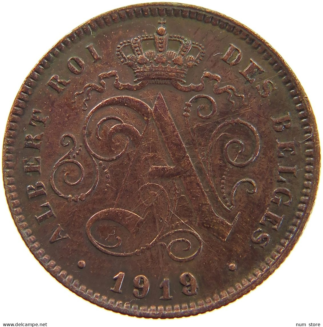 BELGIUM 2 CENTIMES 1919 #a085 0379 - 2 Cents