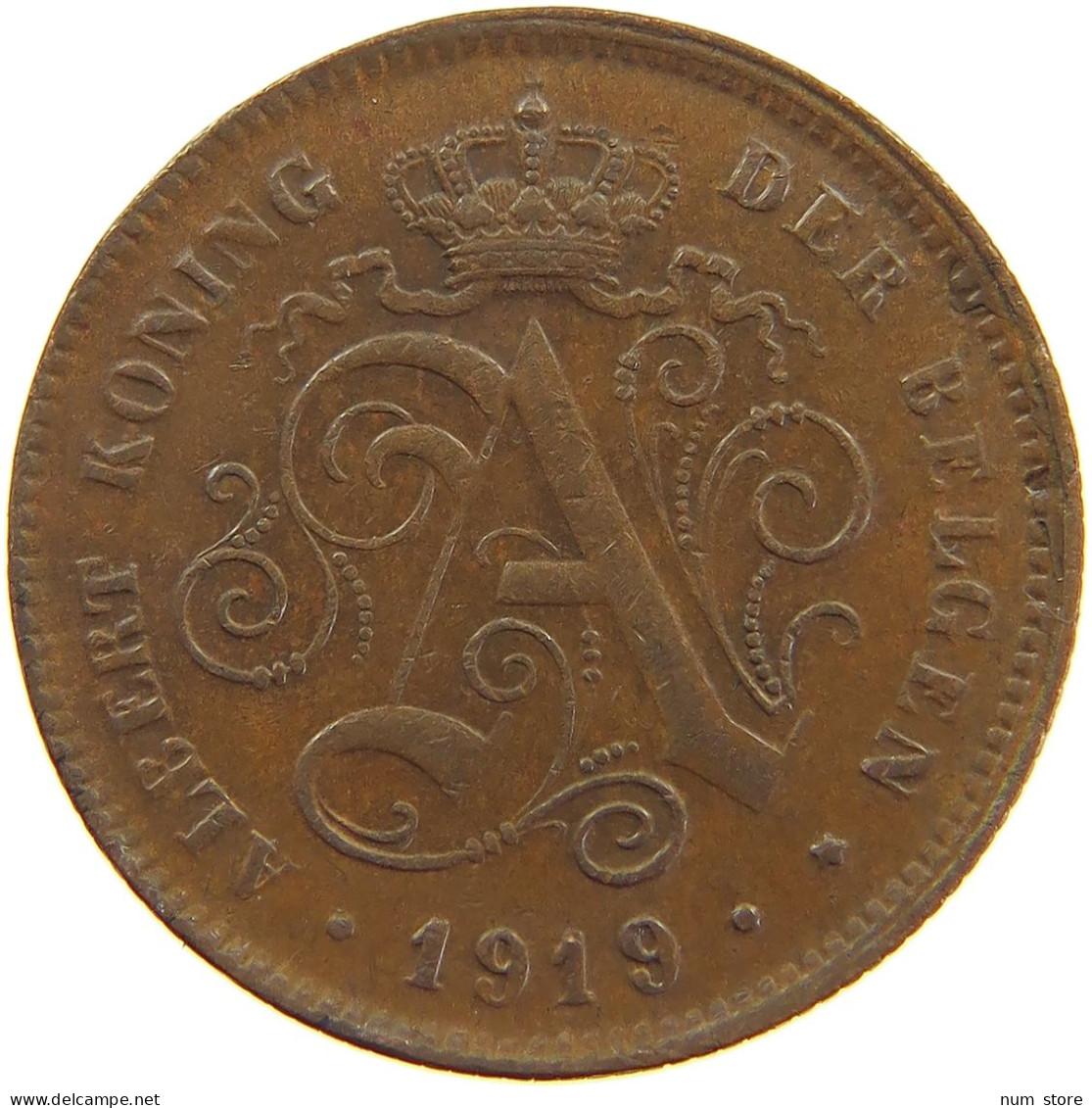 BELGIUM 2 CENTIMES 1919 #a085 0377 - 2 Cents