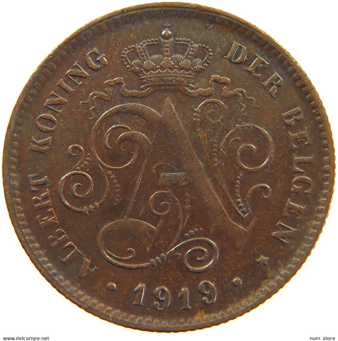 BELGIUM 2 CENTIMES 1919 #a085 0375 - 2 Centimes