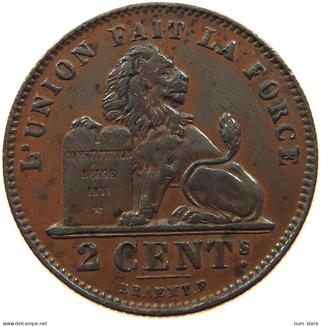 BELGIUM 2 CENTIMES 1912 #s050 0603 - 2 Centimes