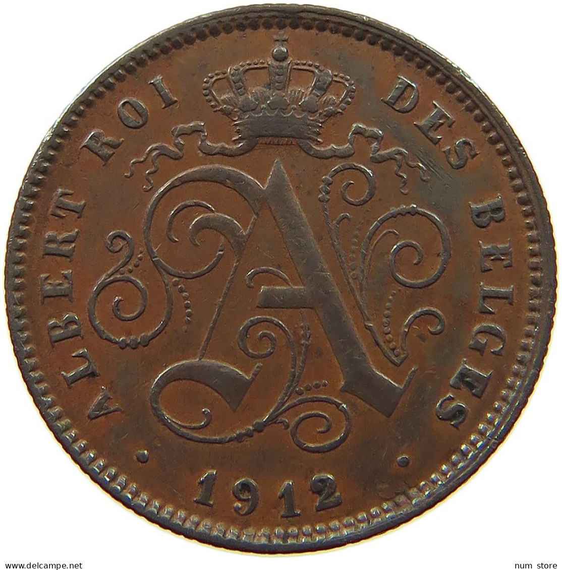 BELGIUM 2 CENTIMES 1912 #s050 0603 - 2 Centimes