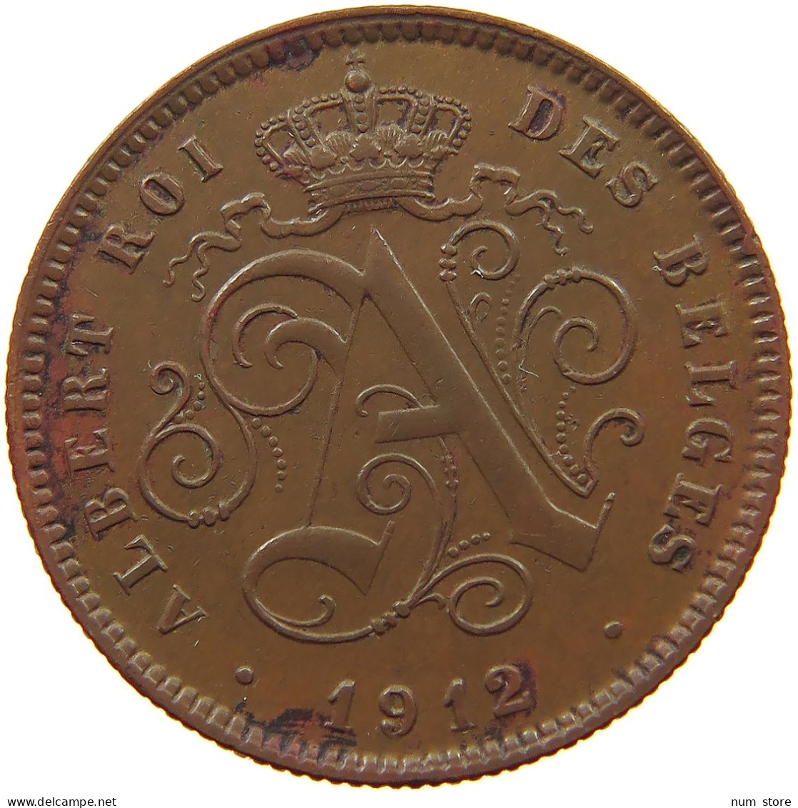 BELGIUM 2 CENTIMES 1912 #s060 0139 - 2 Cents