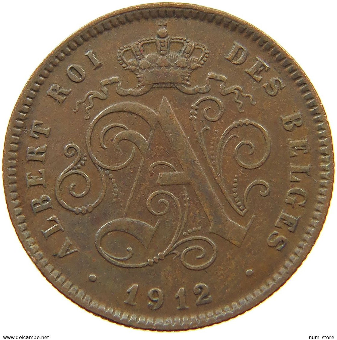 BELGIUM 2 CENTIMES 1912 #a013 0563 - 2 Cents