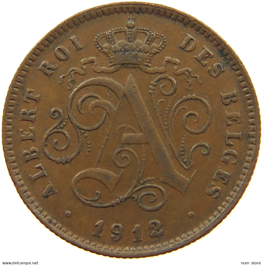 BELGIUM 2 CENTIMES 1912 #c010 0285 - 2 Cents