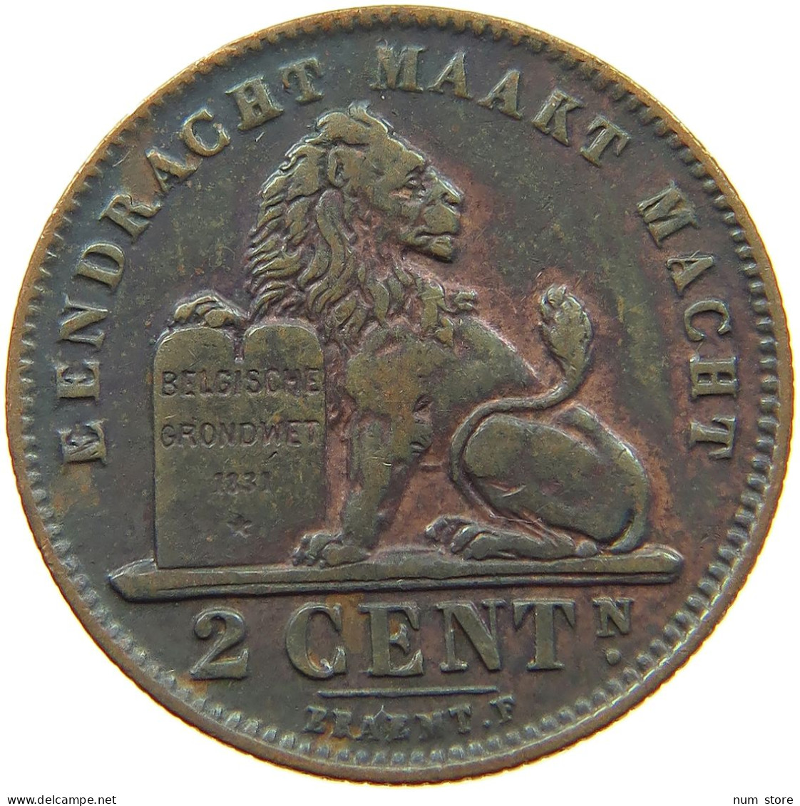 BELGIUM 2 CENTIMES 1912 #a013 0561 - 2 Cents