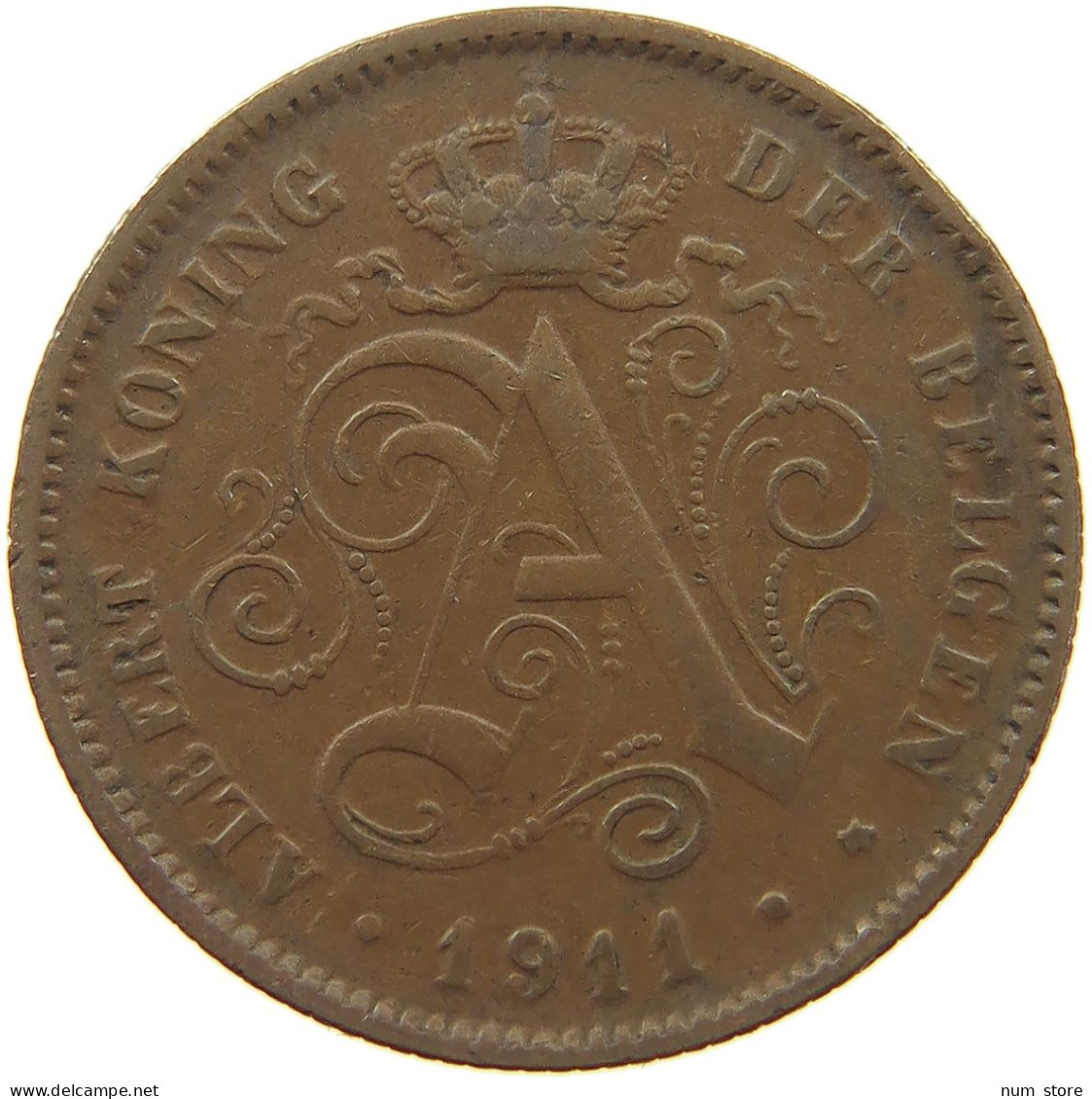BELGIUM 2 CENTIMES 1911 #c080 0717 - 2 Cents
