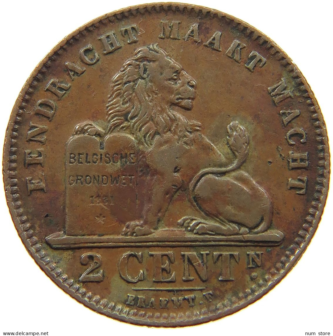 BELGIUM 2 CENTIMES 1911 #a013 0575 - 2 Cent