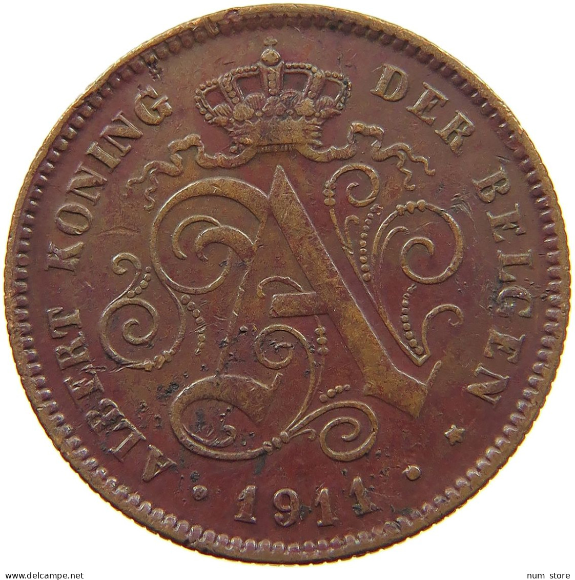 BELGIUM 2 CENTIMES 1911 #a013 0559 - 2 Cents