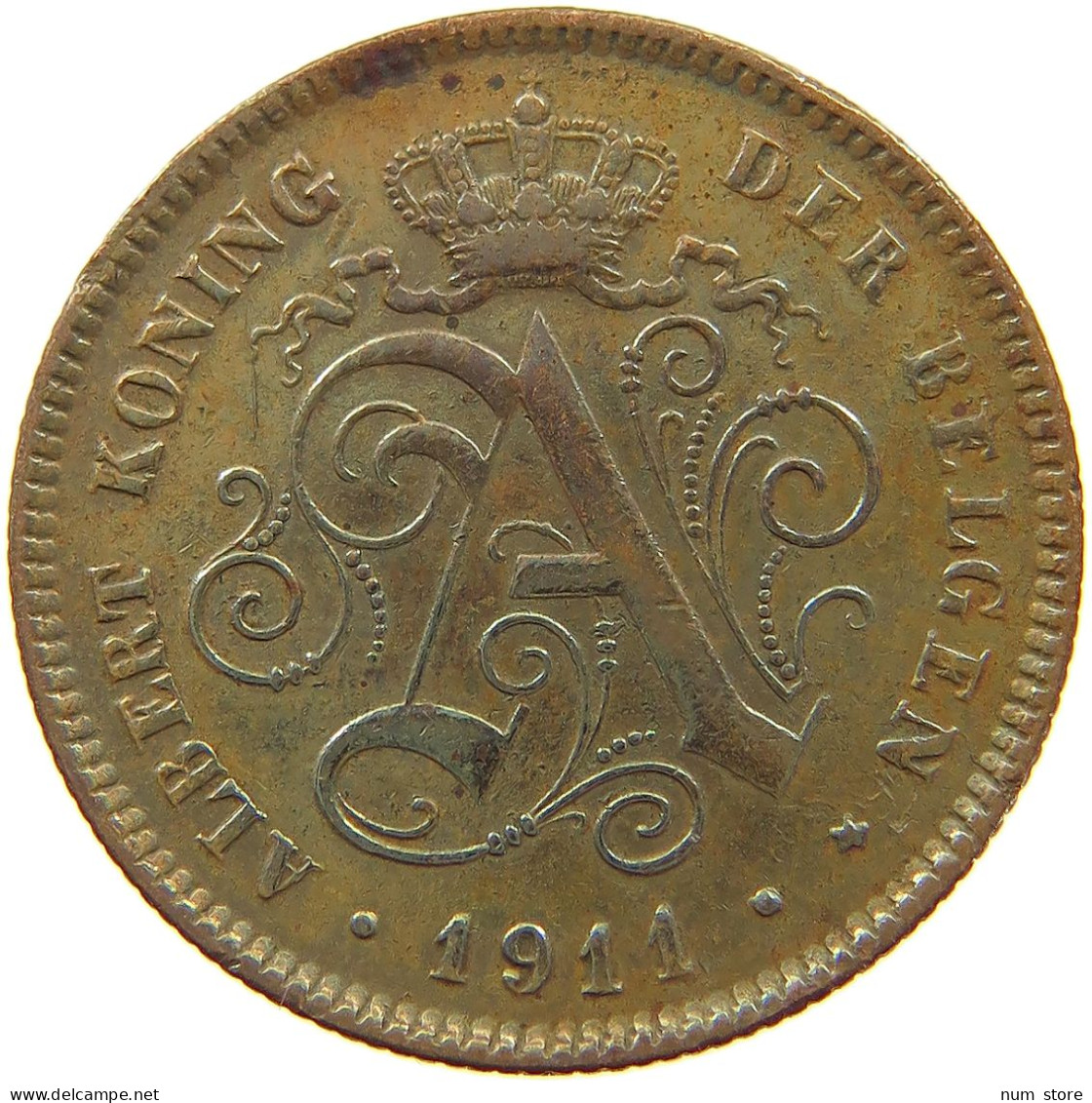 BELGIUM 2 CENTIMES 1911 #a012 0305 - 2 Cent