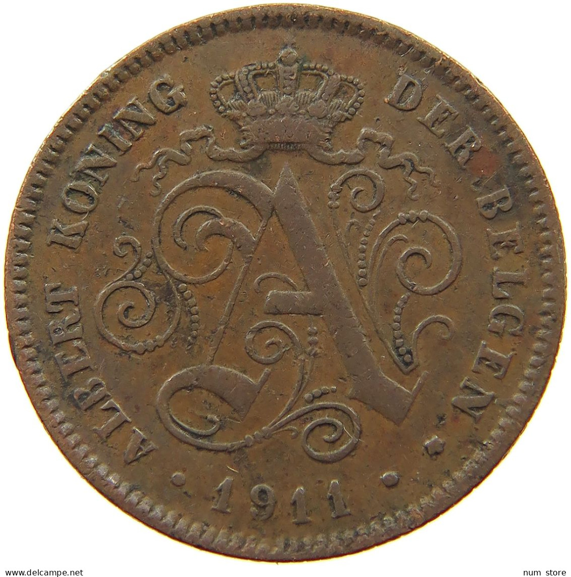 BELGIUM 2 CENTIMES 1911 #a012 0301 - 2 Cent