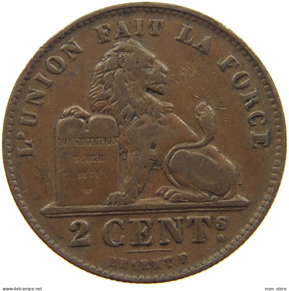 BELGIUM 2 CENTIMES 1909 #c080 0721 - 2 Centimes