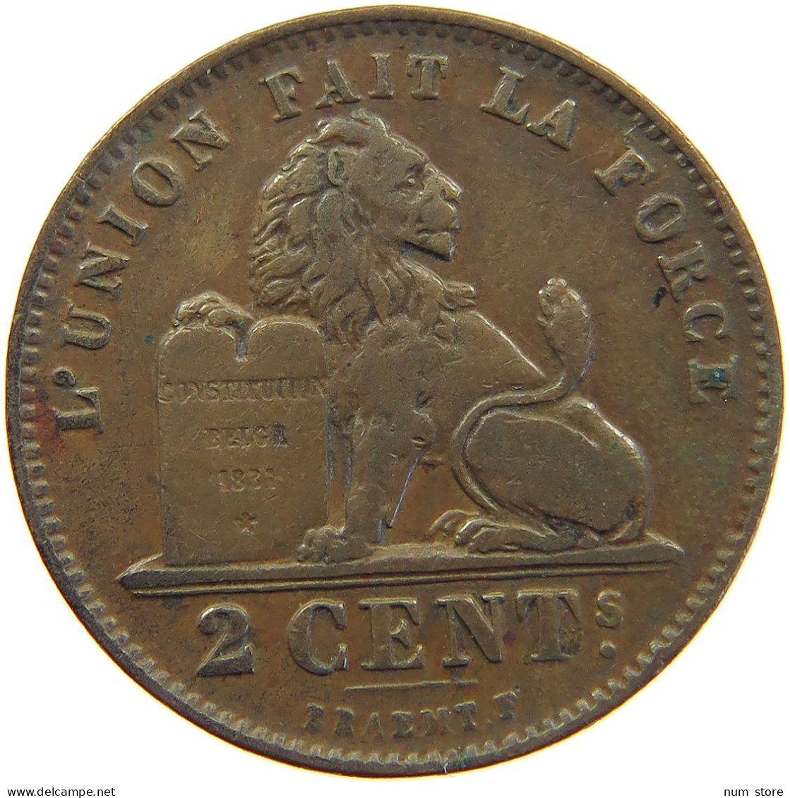 BELGIUM 2 CENTIMES 1909 #c046 0175 - 2 Cents