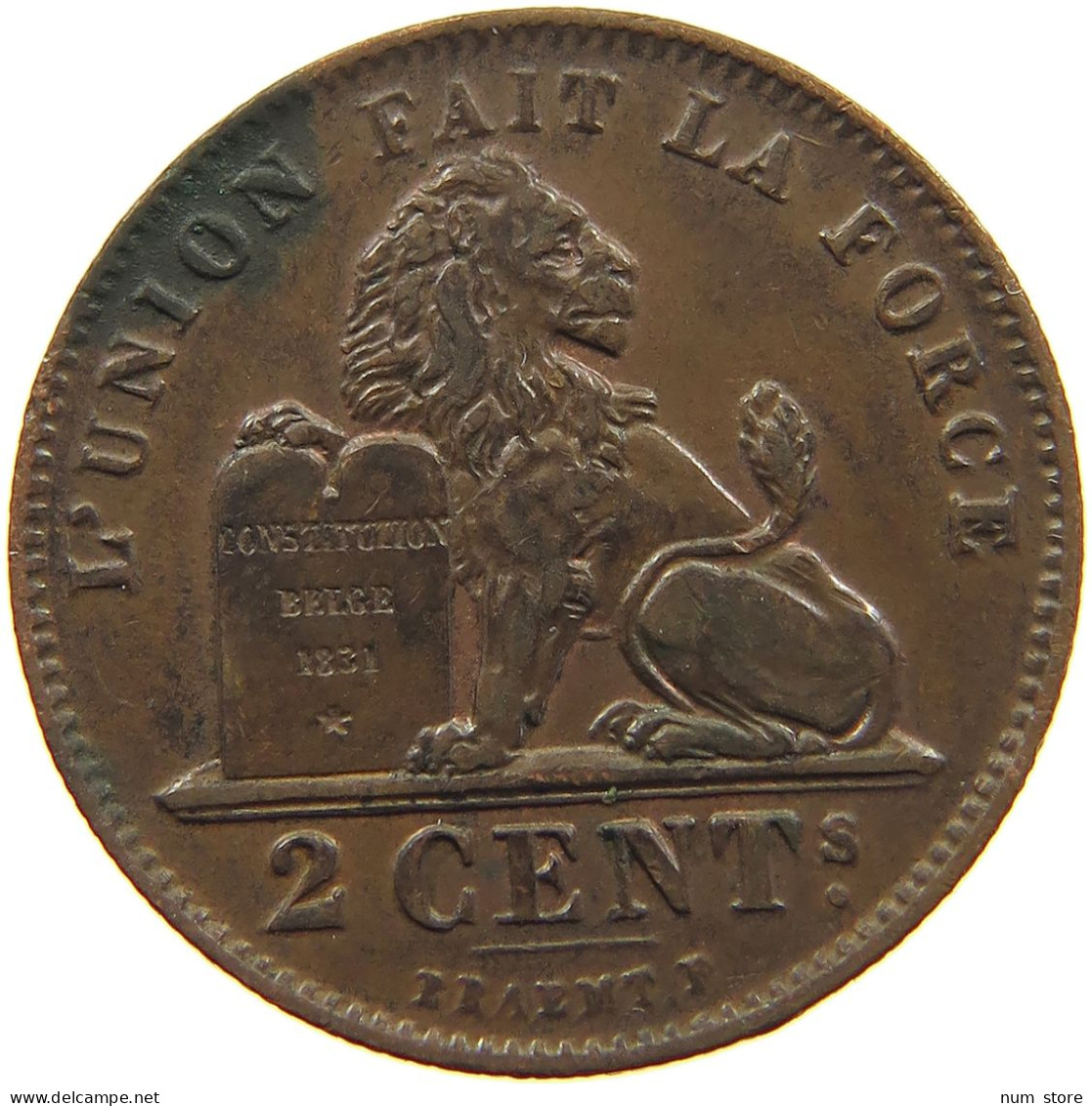 BELGIUM 2 CENTIMES 1909 #c010 0295 - 2 Centimes