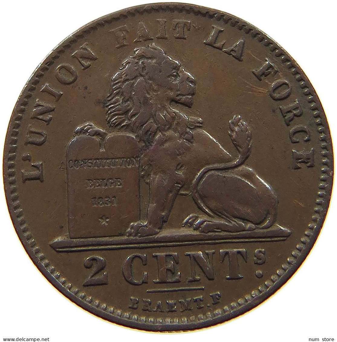 BELGIUM 2 CENTIMES 1905 #s050 0607 - 2 Cents
