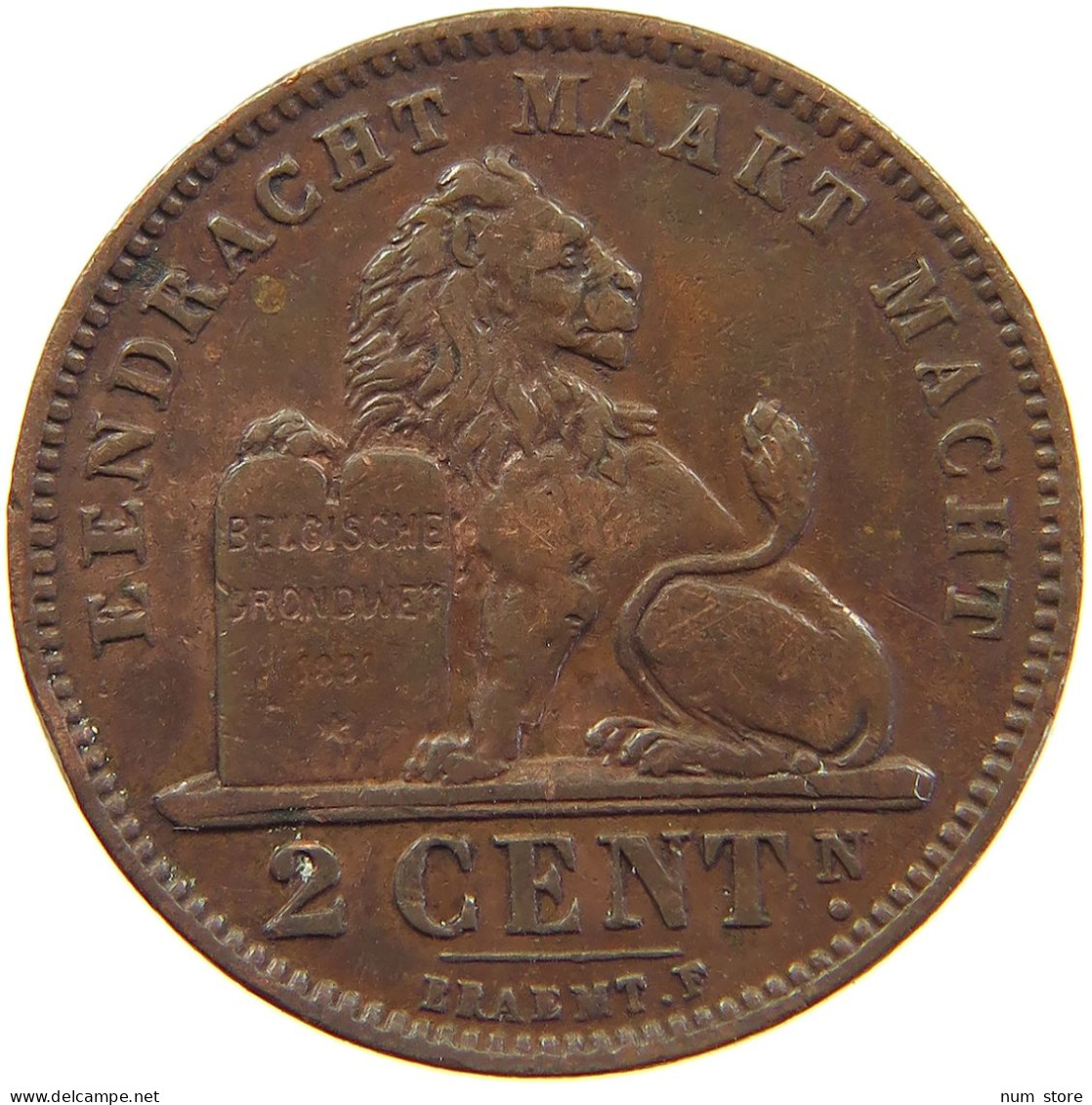 BELGIUM 2 CENTIMES 1905 #c062 0175 - 2 Cents