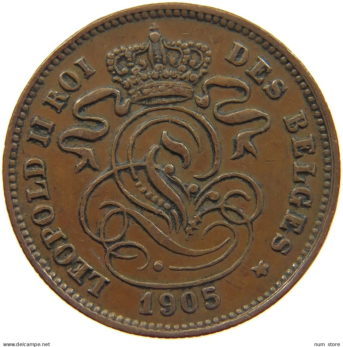 BELGIUM 2 CENTIMES 1905 #c032 0061 - 2 Cents