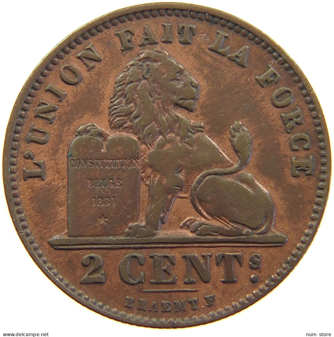 BELGIUM 2 CENTIMES 1905 #c050 0113 - 2 Cents