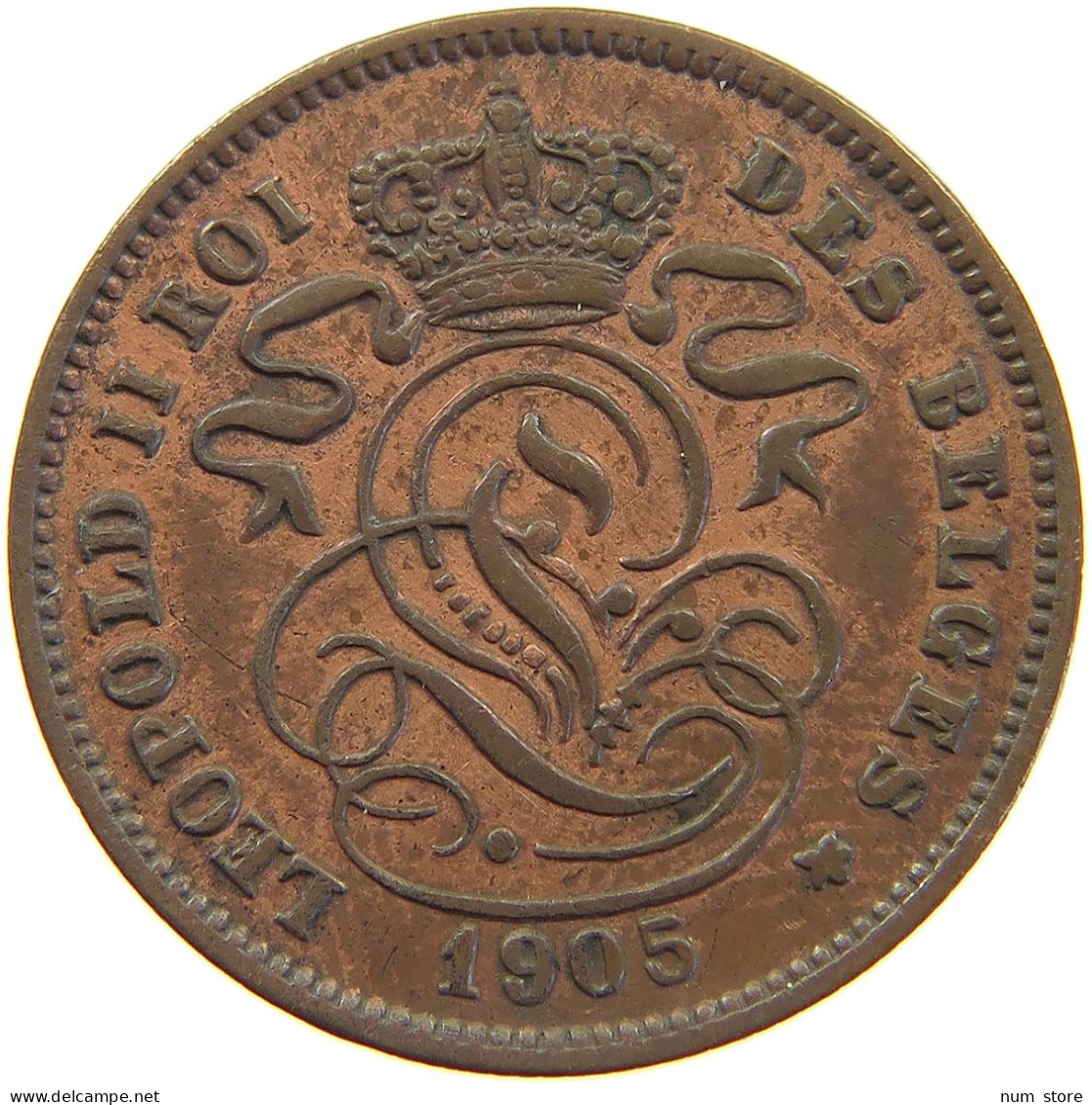 BELGIUM 2 CENTIMES 1905 #c050 0113 - 2 Cent