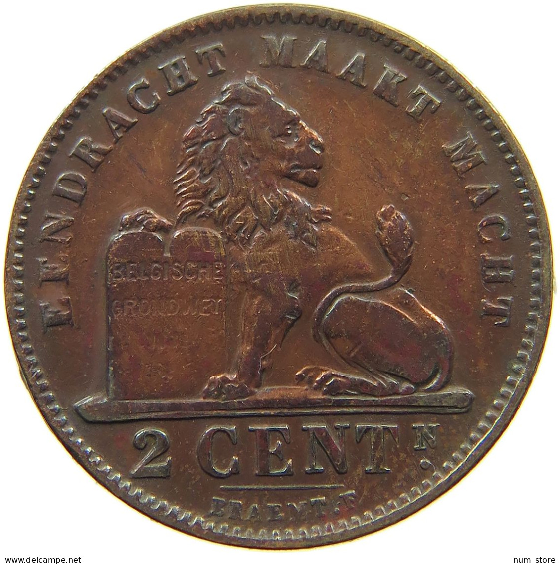 BELGIUM 2 CENTIMES 1905 #c022 0293 - 2 Cent