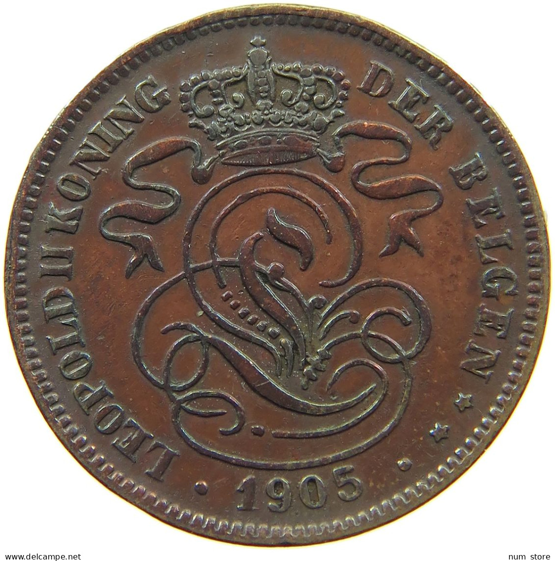 BELGIUM 2 CENTIMES 1905 #c022 0293 - 2 Cents