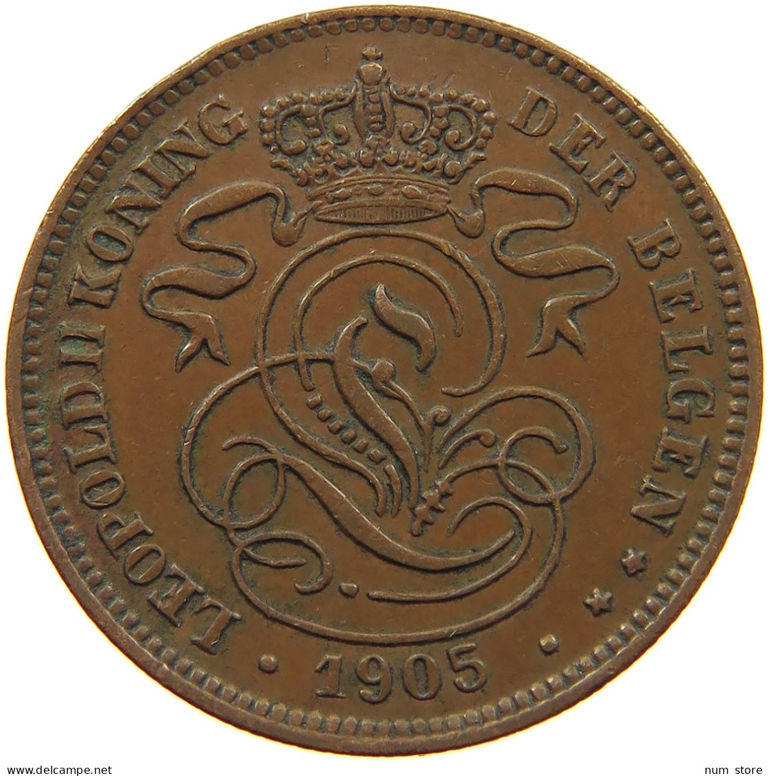 BELGIUM 2 CENTIMES 1905 #c010 0293 - 2 Cents