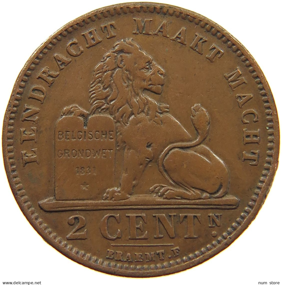 BELGIUM 2 CENTIMES 1905 #c010 0291 - 2 Cent