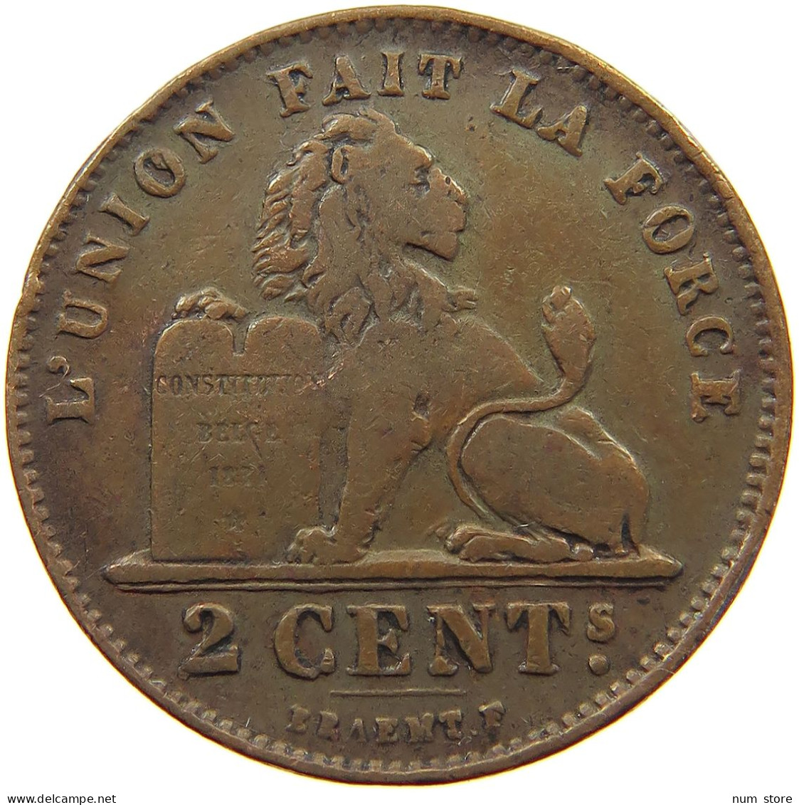 BELGIUM 2 CENTIMES 1905 #a013 0557 - 2 Centimes