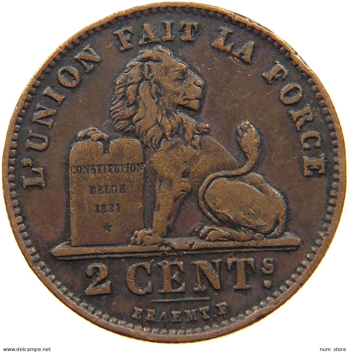 BELGIUM 2 CENTIMES 1905 #a012 0329 - 2 Cents