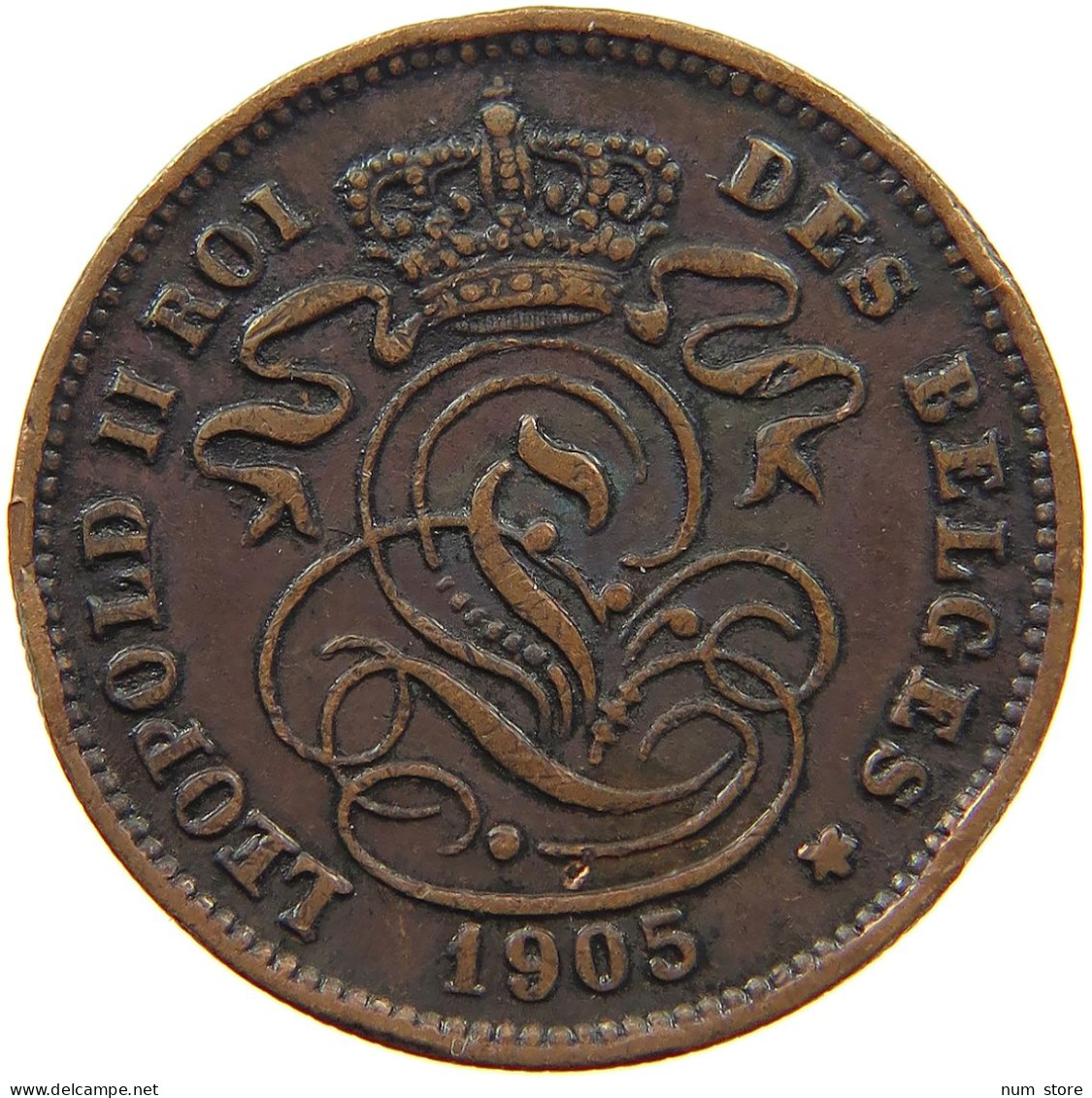 BELGIUM 2 CENTIMES 1905 #a012 0329 - 2 Cent