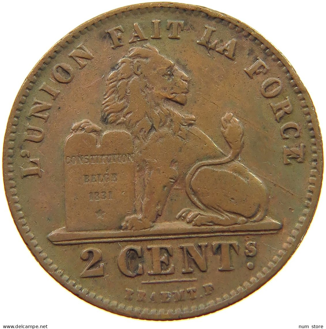 BELGIUM 2 CENTIMES 1905 #a012 0291 - 2 Cents