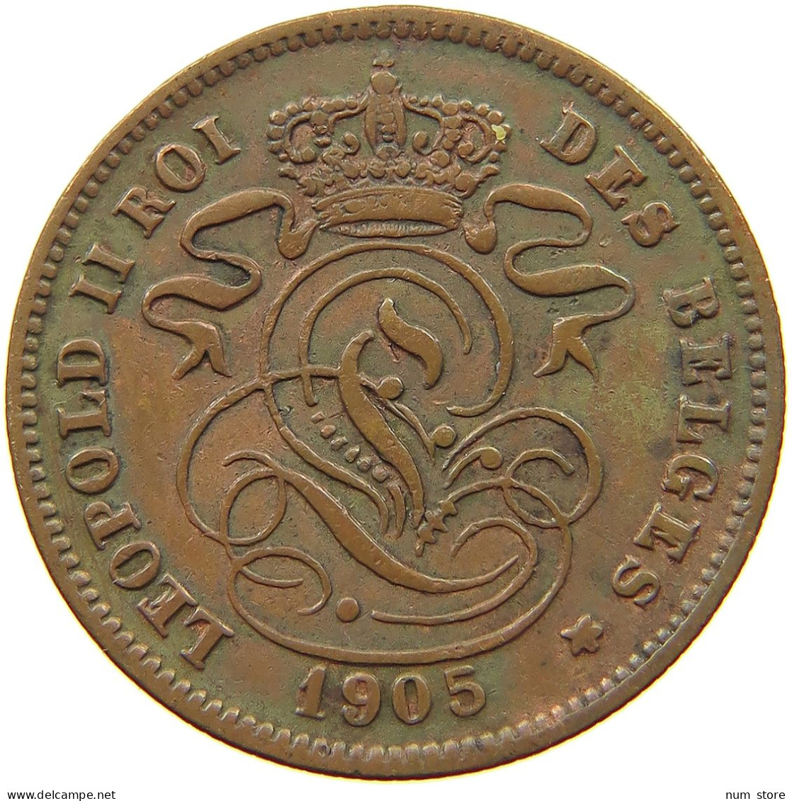 BELGIUM 2 CENTIMES 1905 #a012 0291 - 2 Centimes