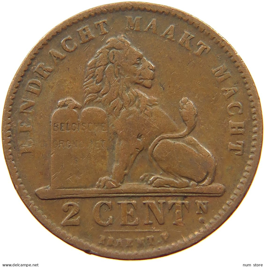 BELGIUM 2 CENTIMES 1905 #a012 0281 - 2 Cents