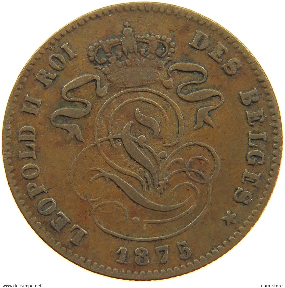 BELGIUM 2 CENTIMES 1875 #a085 0381 - 2 Cent