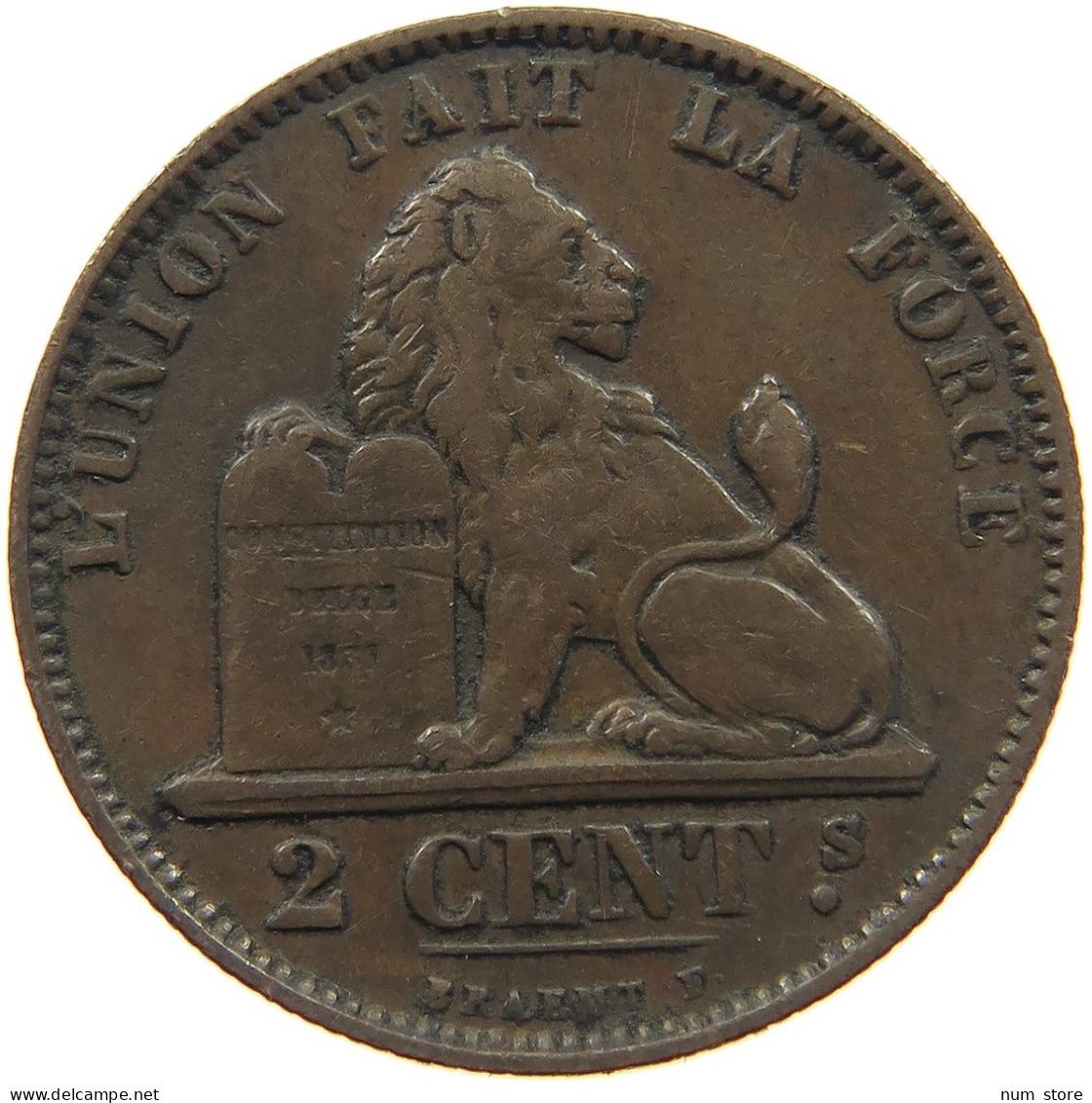 BELGIUM 2 CENTIMES 1874 #c080 0733 - 2 Cent