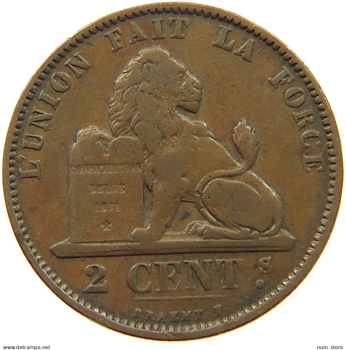 BELGIUM 2 CENTIMES 1874 #a012 0333 - 2 Cent