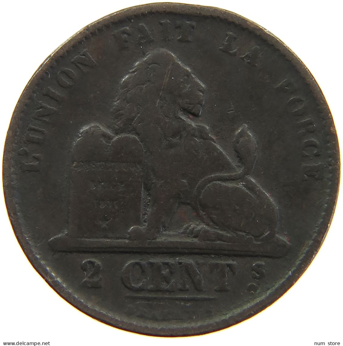 BELGIUM 2 CENTIMES 1871 #a085 0371 - 2 Cent