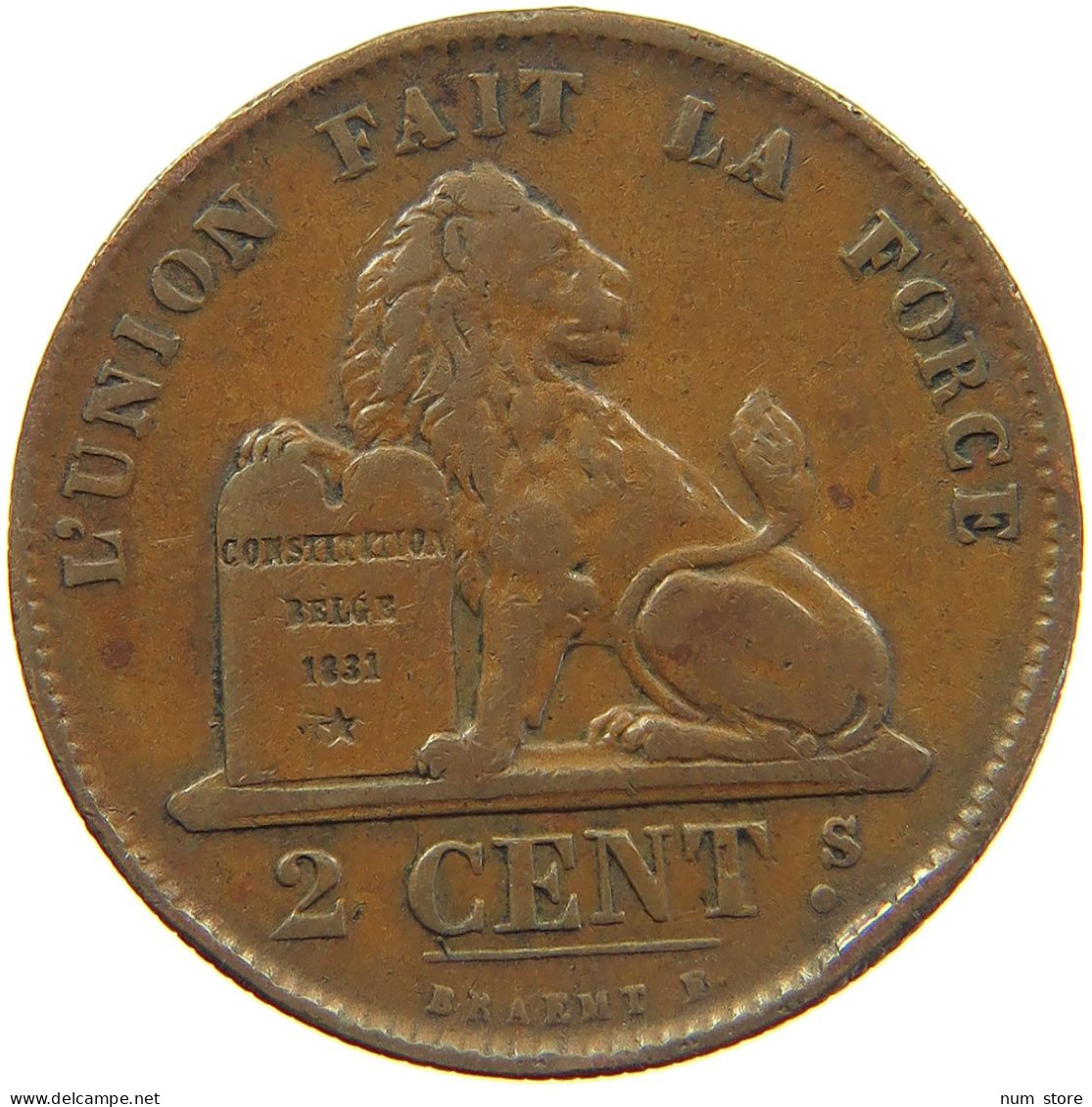 BELGIUM 2 CENTIMES 1870 #c062 0183 - 2 Centimes