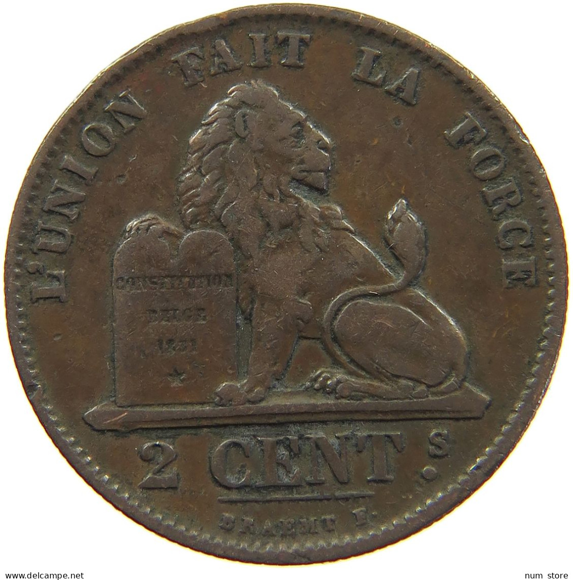 BELGIUM 2 CENTIMES 1870 #c062 0181 - 2 Centimes