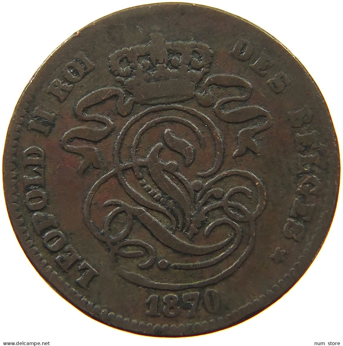 BELGIUM 2 CENTIMES 1870 #a012 0311 - 2 Cent