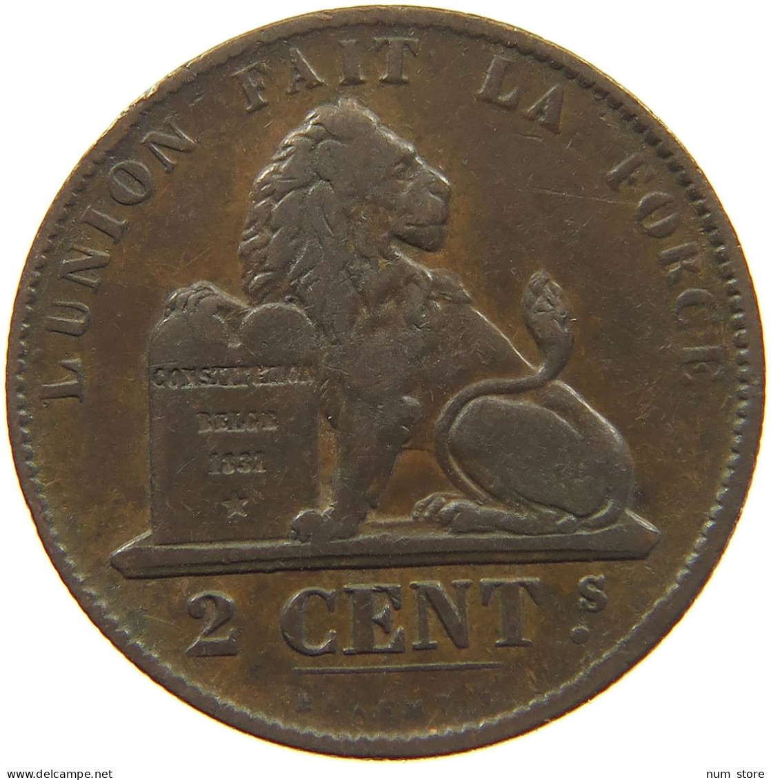 BELGIUM 2 CENTIMES 1863 #c045 0465 - 2 Cents