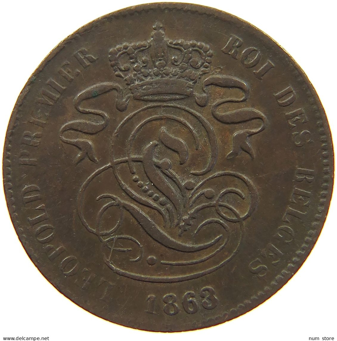 BELGIUM 2 CENTIMES 1863 #c045 0465 - 2 Cents