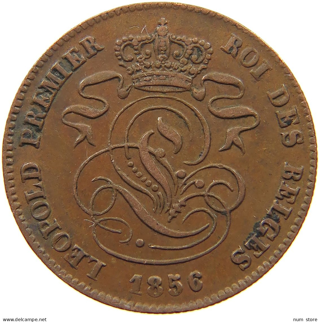 BELGIUM 2 CENTIMES 1856 #s077 0669 - 2 Centimes