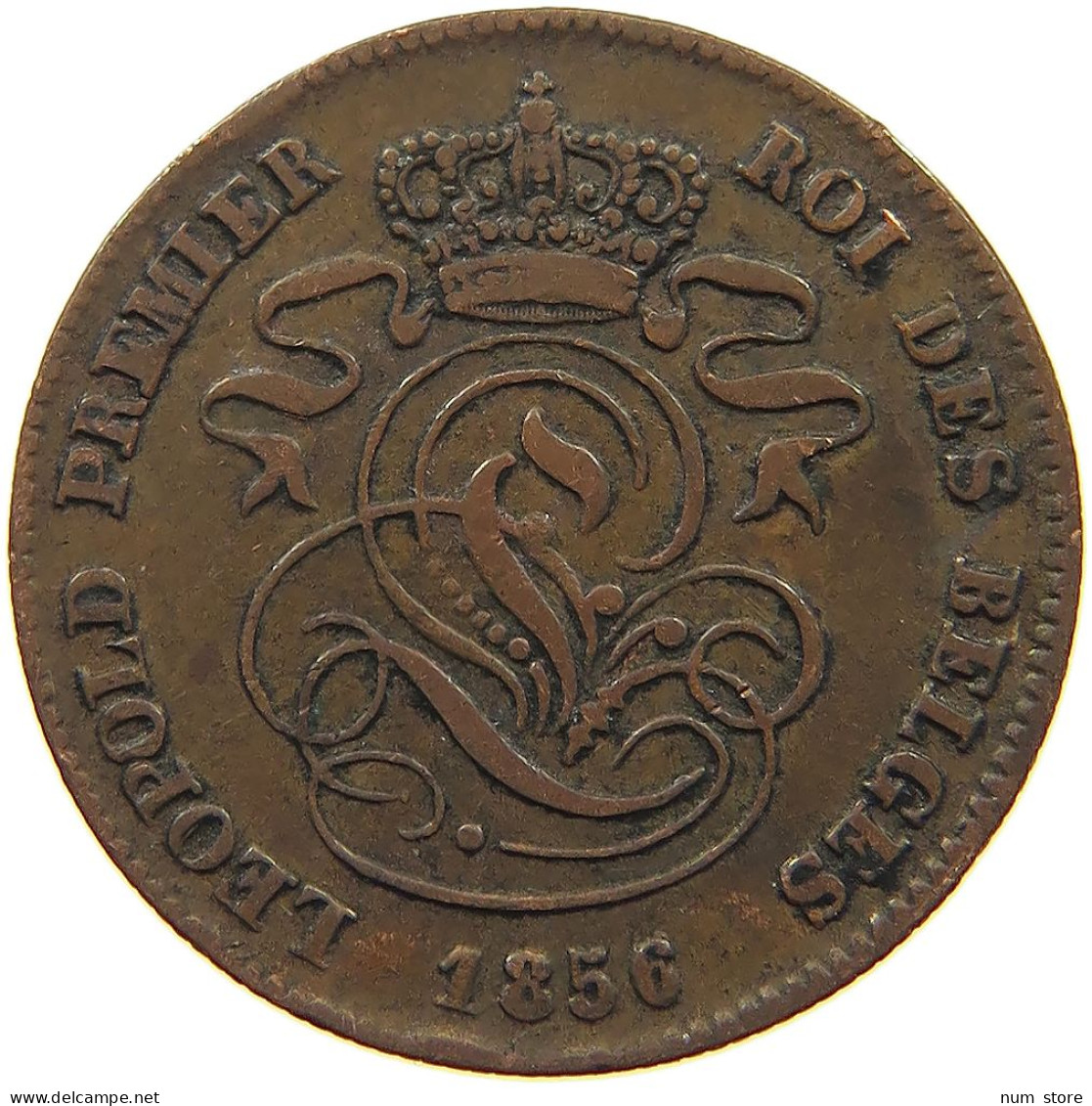 BELGIUM 2 CENTIMES 1856 #s078 0375 - 2 Centimes