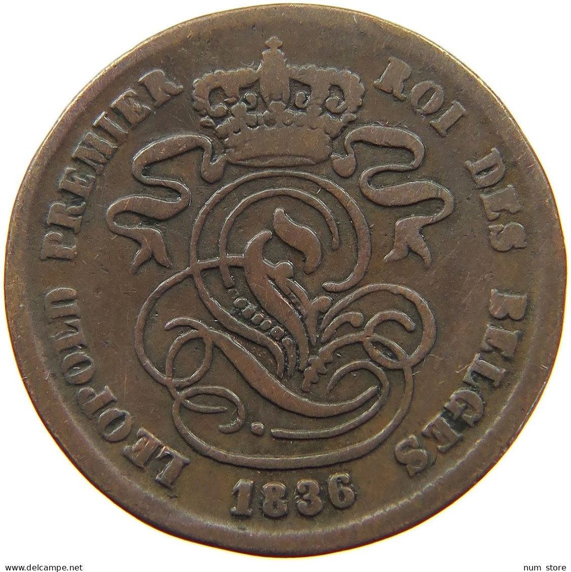 BELGIUM 2 CENTIMES 1836 #a012 0295 - 2 Cent