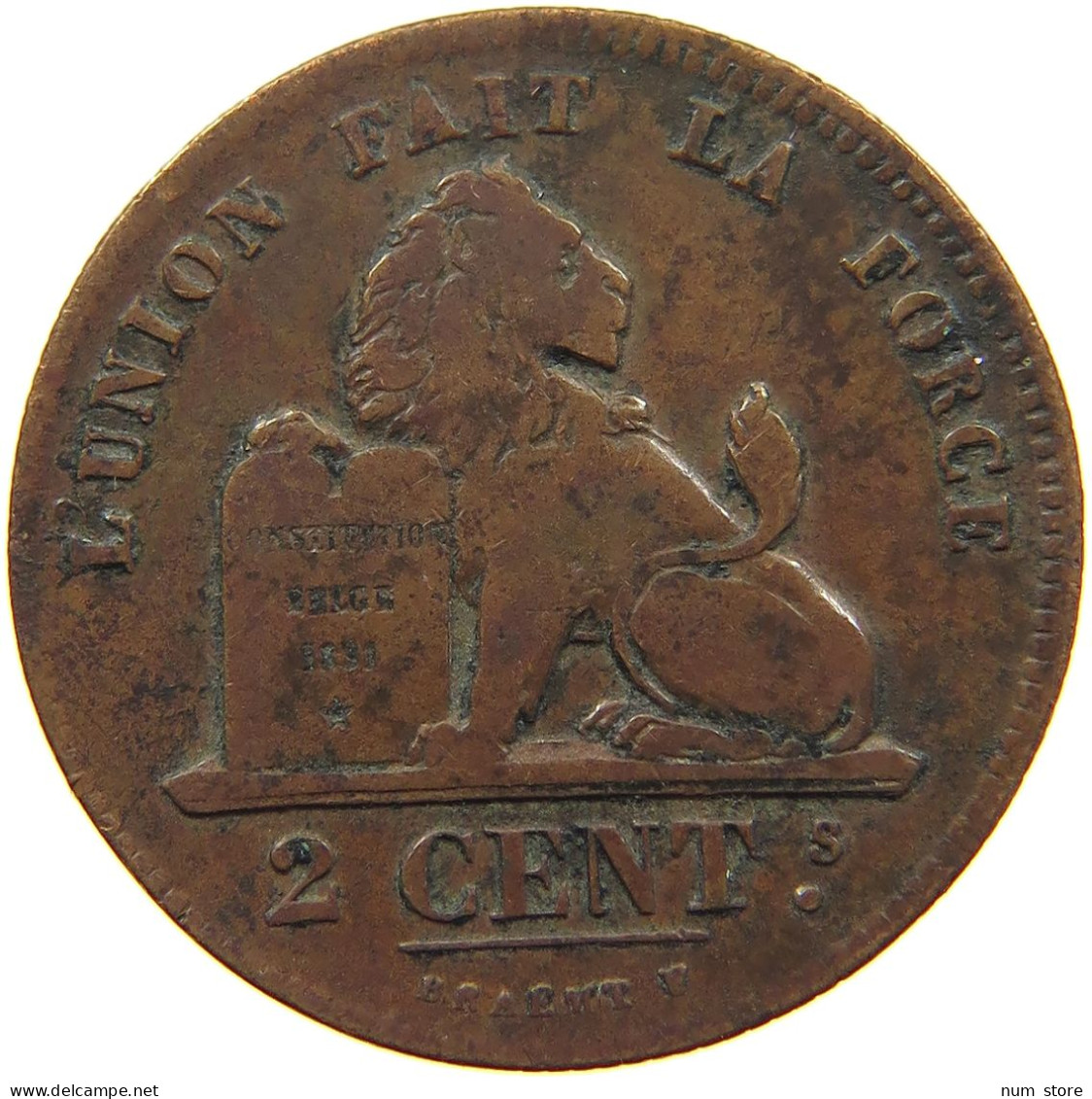 BELGIUM 2 CENTIMES 1835 #c010 0279 - 2 Cents