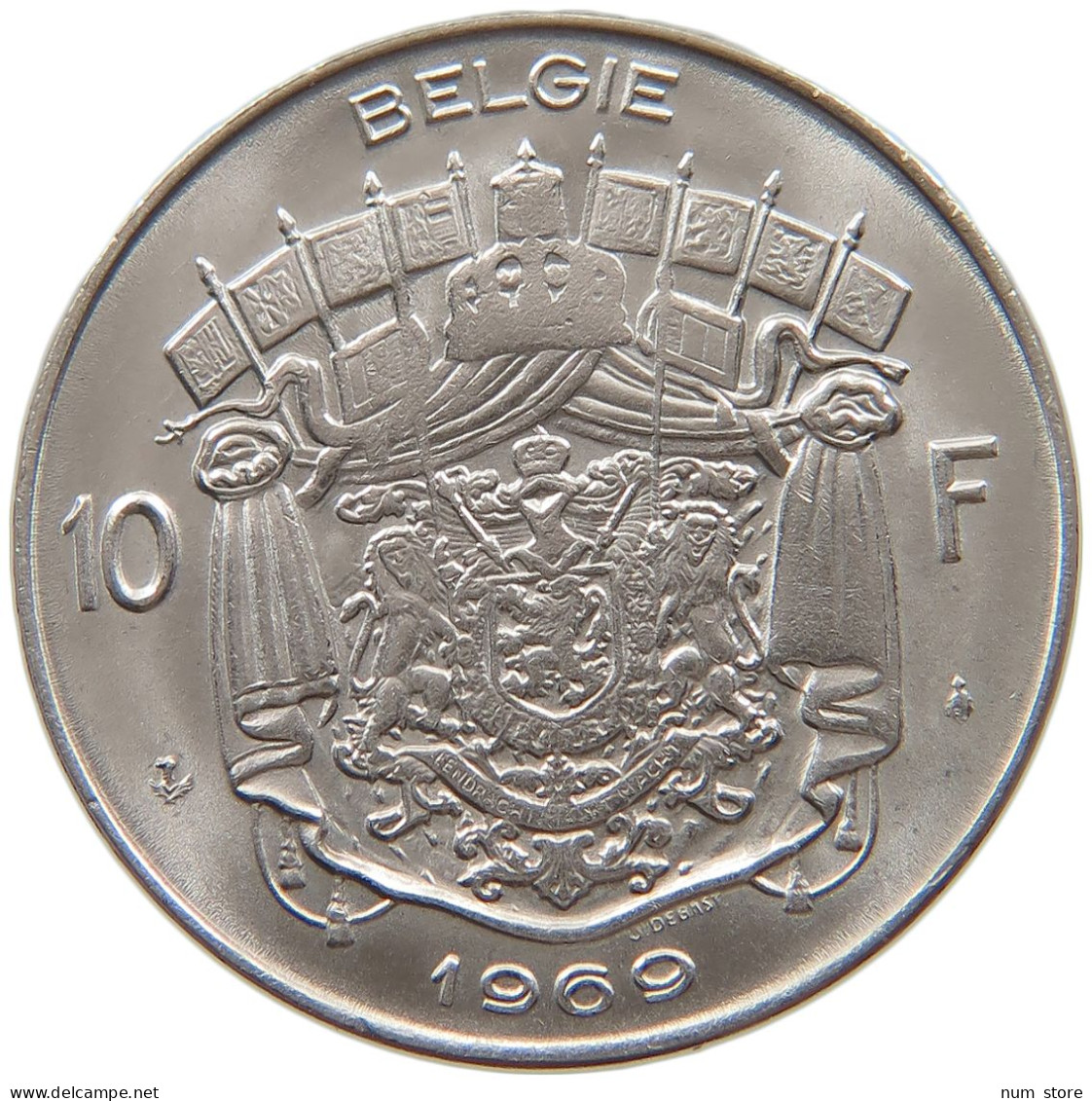 BELGIUM 10 FRANCS 1969 TOP #s079 0423 - 10 Frank