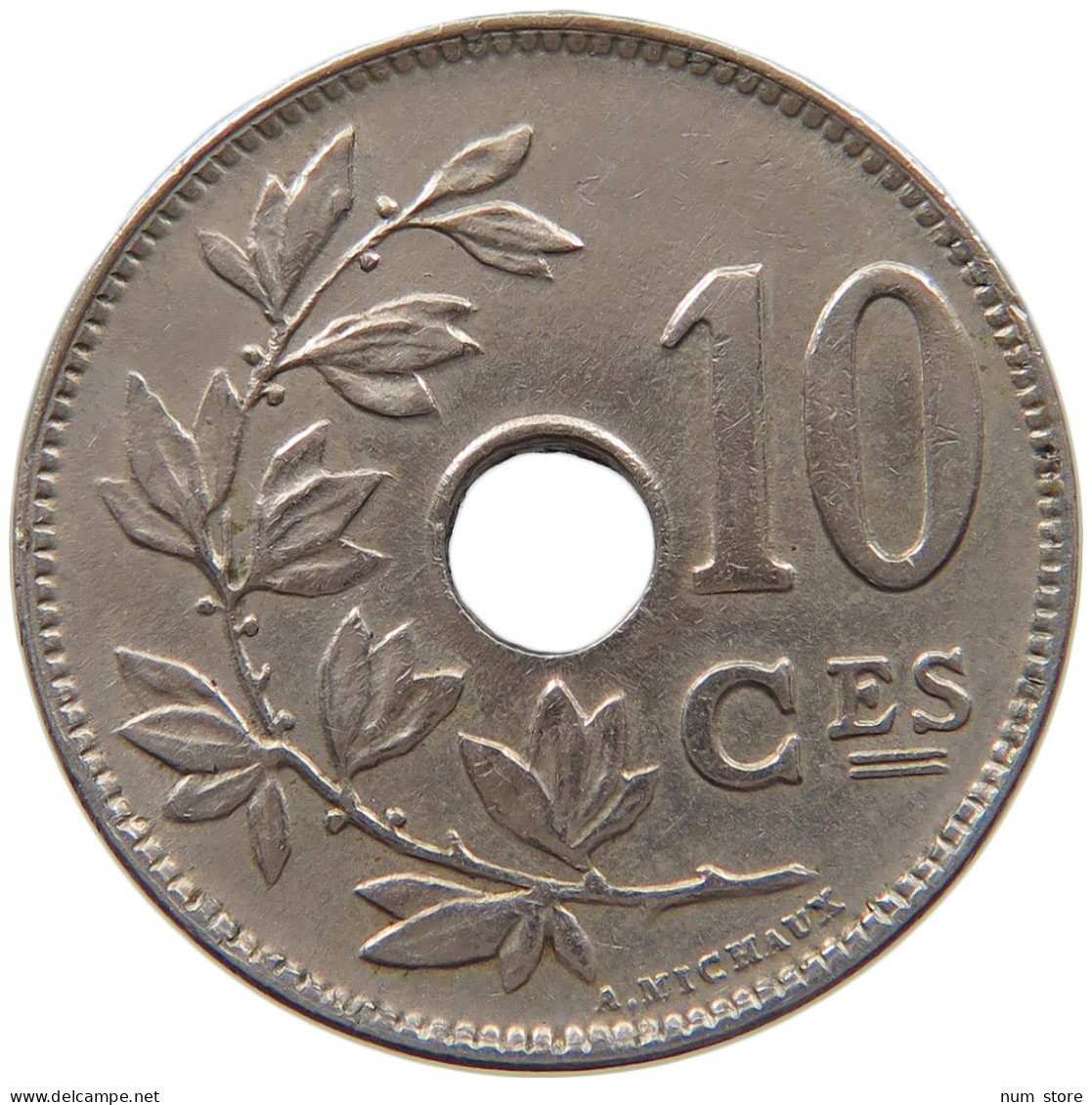 BELGIUM 10 CENTIMES 1923 TOP #c011 0499 - 10 Cents