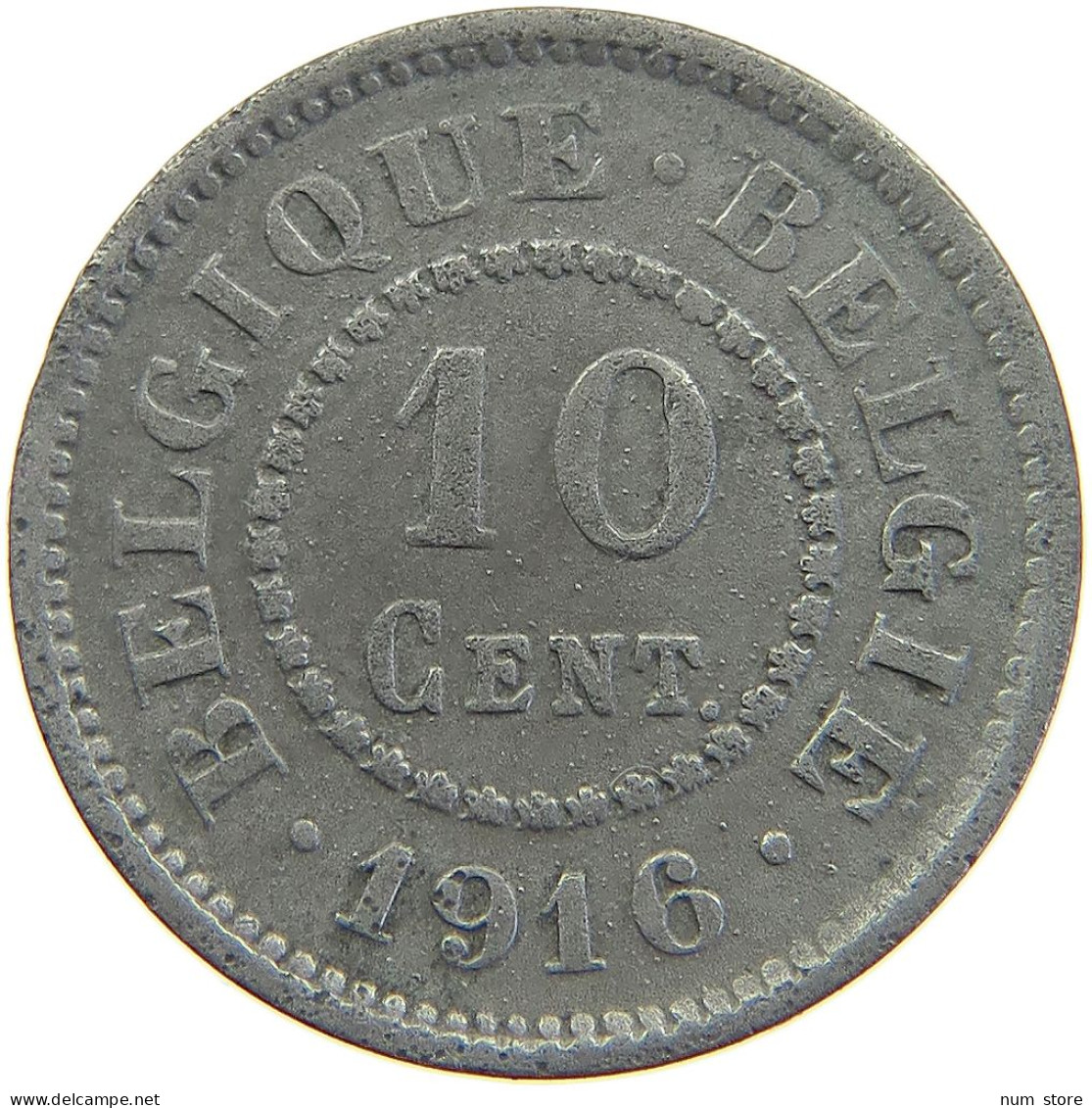 BELGIUM 10 CENTIMES 1916 #a074 0405 - 10 Cents