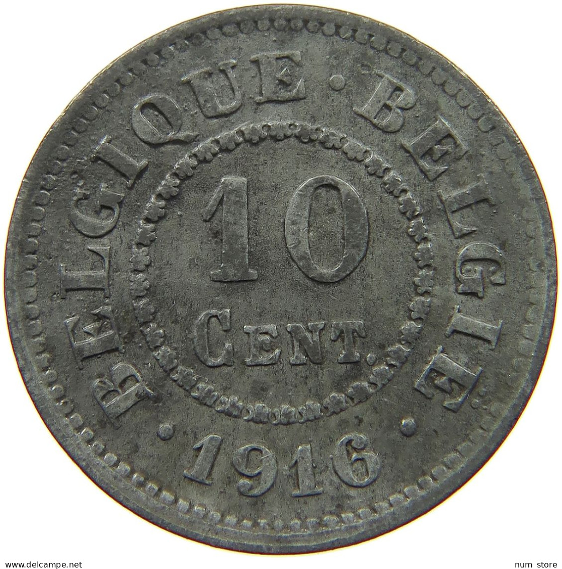 BELGIUM 10 CENTIMES 1916 #a056 0781 - 10 Cents